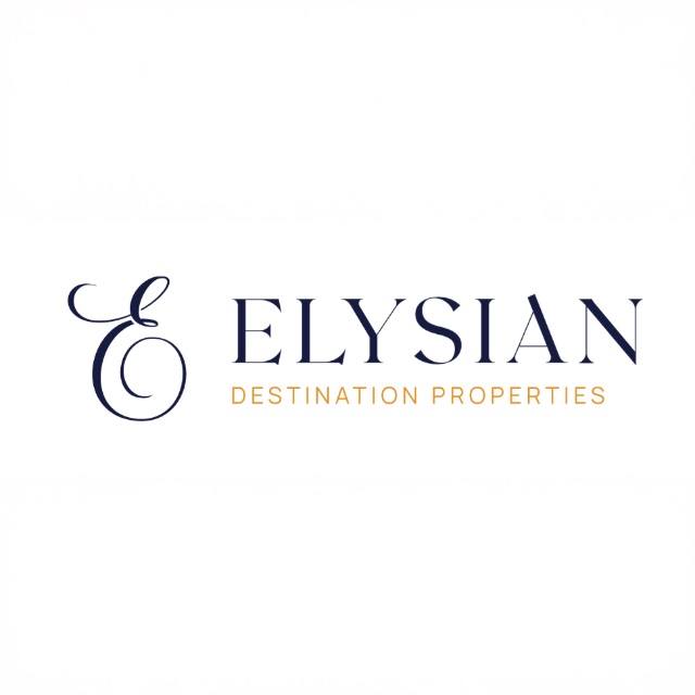 A stylized logo featuring an ampersand and the word 'Elysian' with 'Destination Properties' below in Grand County Colorado.