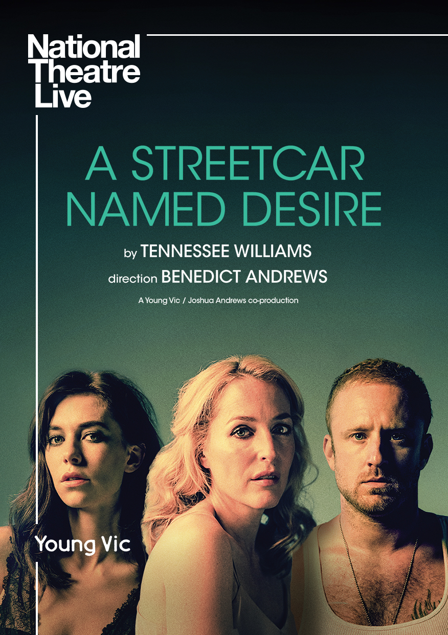 Three actors from the play 'A Streetcar Named Desire' are featured on the poster in Grand County Colorado.