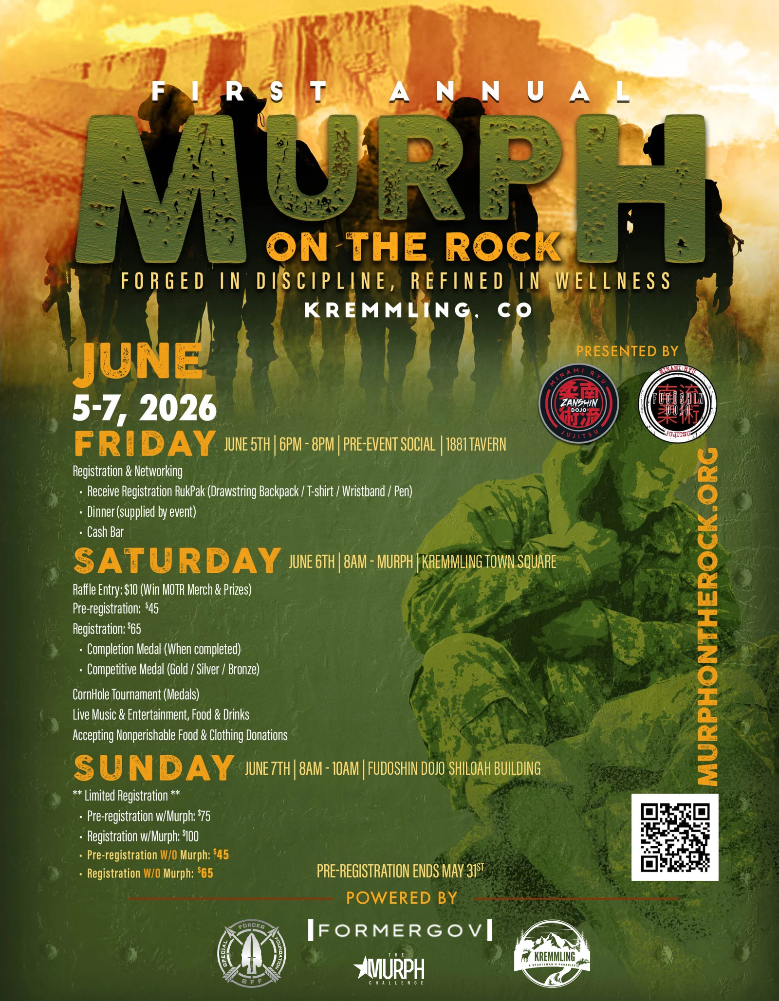 First Annual Murph Run event in Kremmling, CO, promoting discipline and wellness in Grand County Colorado.
