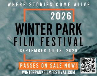 A promotional poster for the 2026 Winter Park Film Festival with a QR code in Grand County Colorado.
