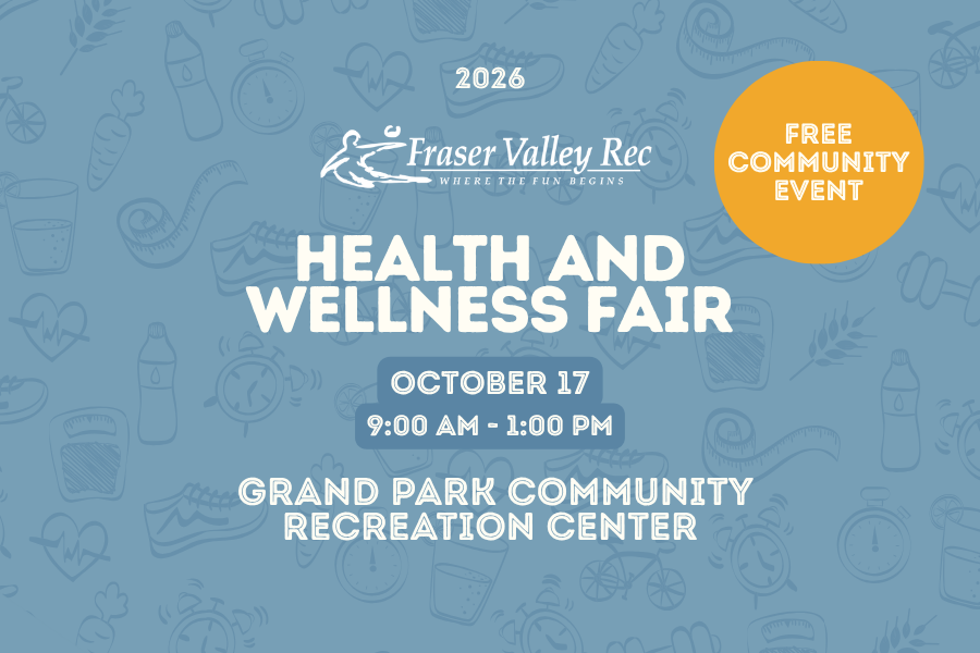 A promotional flyer for a 2026 health and wellness fair at a community center in Grand County Colorado.